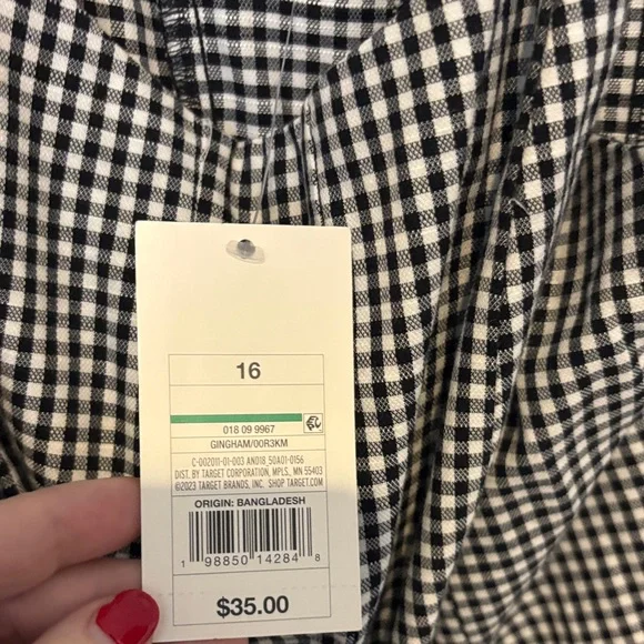 a new day Black and White Checkered Midi Dress - Picture 3 of 6